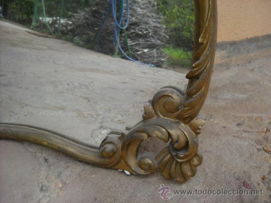 Antig&uuml;edades: espejo marco de madera e hieso. - Foto 3