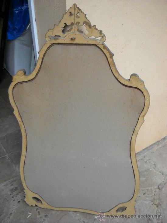 Antig&uuml;edades: espejo marco de madera e hieso. - Foto 4