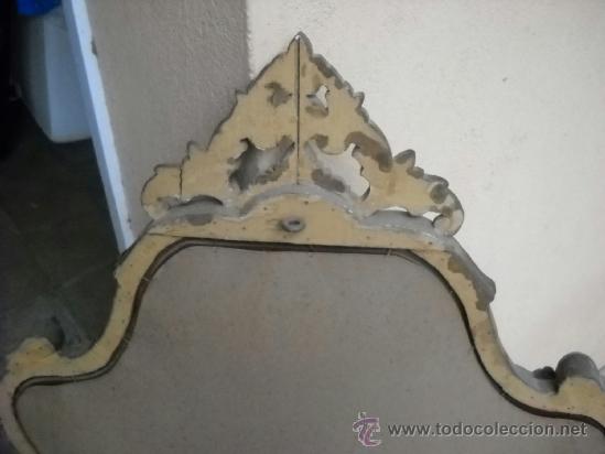 Antig&uuml;edades: espejo marco de madera e hieso. - Foto 5