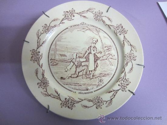 Antig&uuml;edades: plato  frances de cer&aacute;mica - Foto 1