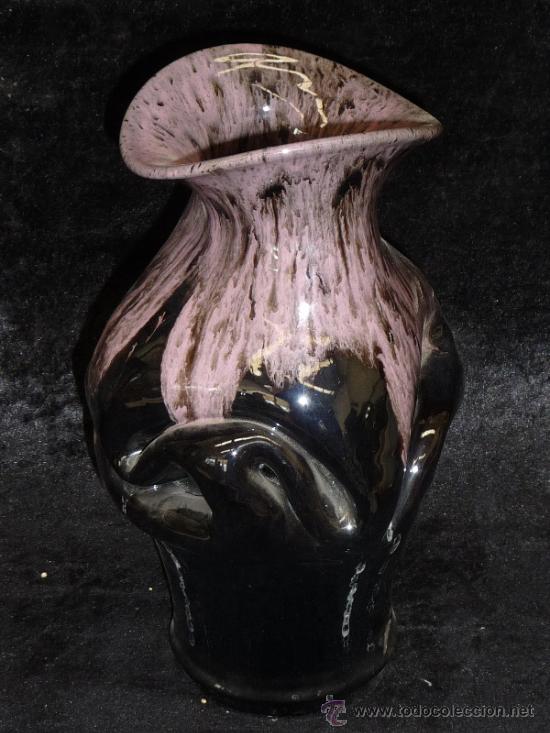 Antigüedades: Bonito jarron en ceramica vidriada - Foto 2 - 36579852