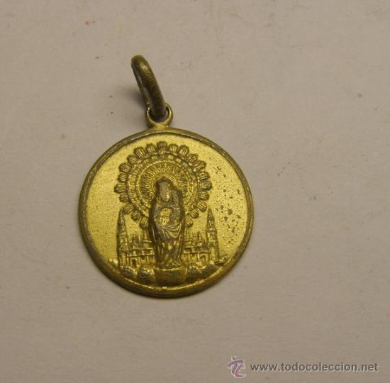 Antig&uuml;edades: Medalla religiosa, Virgen del Pilar. - Foto 1