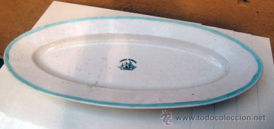 Antig&uuml;edades: Bandeja de porcelana, vajilla de barco - Foto 1