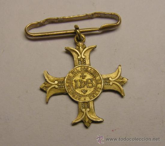 Antig&uuml;edades: Medalla religiosa Apostolado del Coraz&oacute;n de Jes&uacute;s. - Foto 1