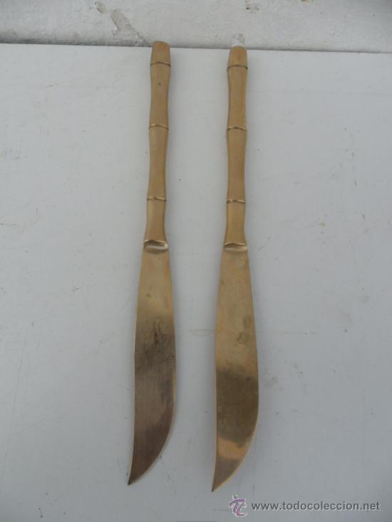 Antig&uuml;edades: 2 cuchillos  de metal tailandes - Foto 1