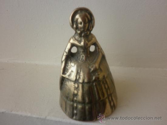 Antig&uuml;edades: ANTIGUA CAMPANILLA DE BRONCE CON FORMA DE MUJER - Foto 1