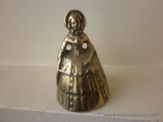 Antig&uuml;edades: ANTIGUA CAMPANILLA DE BRONCE CON FORMA DE MUJER - Foto 4