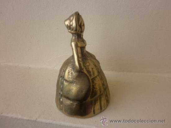 Antig&uuml;edades: ANTIGUA CAMPANILLA DE BRONCE CON FORMA DE MUJER - Foto 3