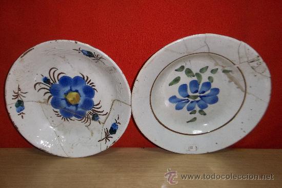 Antig&uuml;edades: PAREJA DE ANTIGUOS PLATOS - Foto 1