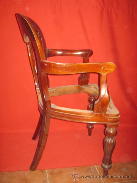Antig&uuml;edades: Sillon en madera de caoba de l&iacute;neas muy elegantes. - Foto 4