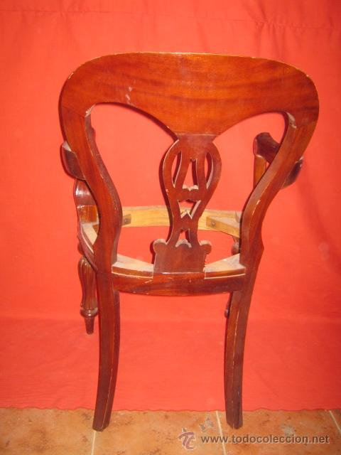 Antig&uuml;edades: Sillon en madera de caoba de l&iacute;neas muy elegantes. - Foto 2