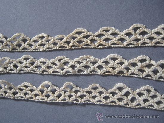 Antig&uuml;edades: ANTIGUO ENCAJE DE CROCHET   S. XIX - Foto 1
