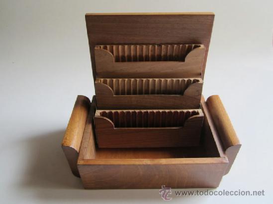 Antig&uuml;edades: Caja de tabaco de nogal con marqueter&iacute;a / Dec&oacute; - Foto 2