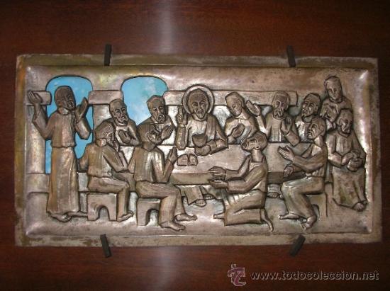 Antig&uuml;edades: Cuadro con la &uacute;ltima cena de Jesucristo - Foto 2