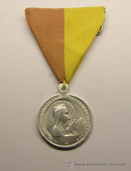 Antig&uuml;edades: Medalla religiosa de Montserrat. - Foto 1