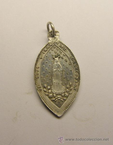 Antig&uuml;edades: Medalla religiosa de la Imaculada Concepci&oacute;n, Lourdes. - Foto 3