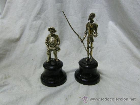 Antig&uuml;edades: DON QUIJOTE Y SANCHO PANZA EN PLATA - Foto 1