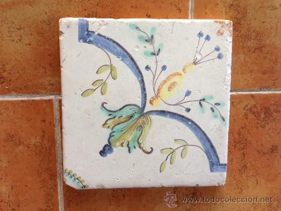 Antig&uuml;edades: AZULEJO VALENCIANO S. XVIII - Foto 1