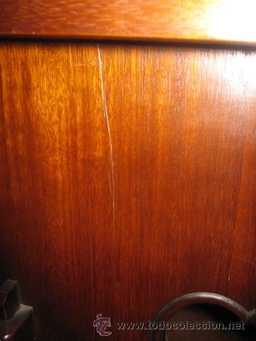 Antig&uuml;edades: Mesa de escritorio en madera de caoba de bellas lineas. - Foto 4