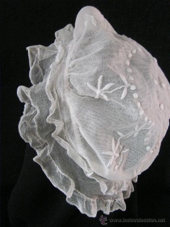 Antig&uuml;edades: ANTIGUO GORRO DE ENCAJE    S. XIX - Foto 1