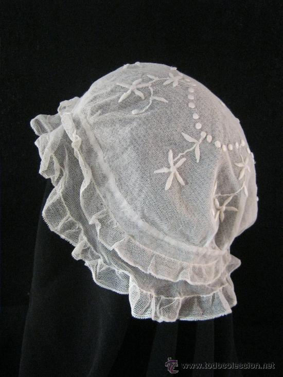 Antig&uuml;edades: ANTIGUO GORRO DE ENCAJE    S. XIX - Foto 4