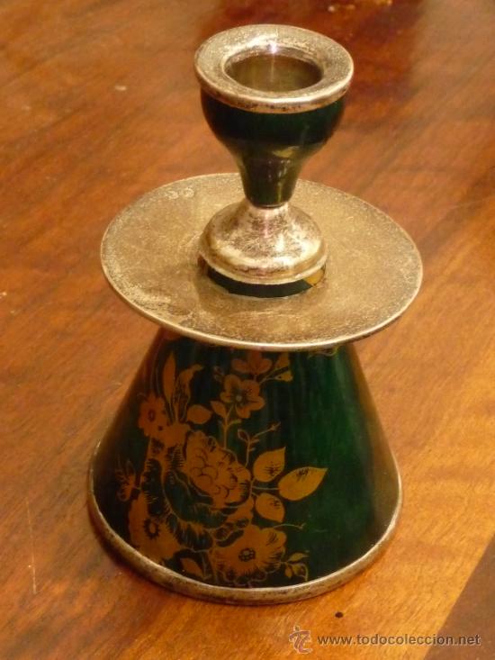 Antig&uuml;edades: Antigua palmatoria en plata y esmalte. - Foto 1