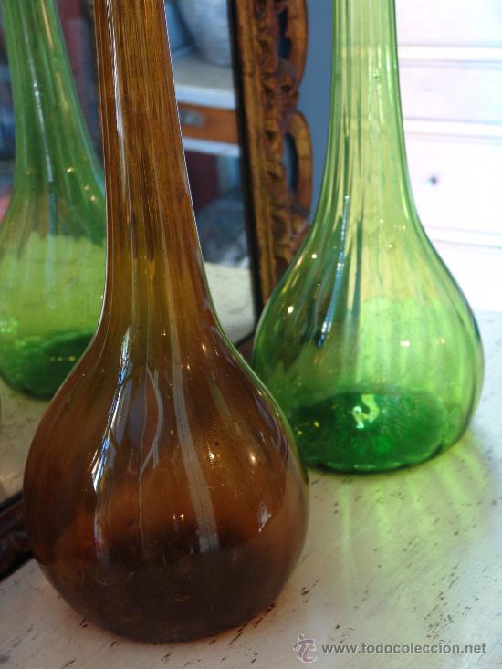 Antig&uuml;edades: ANTIGUAS BOTELLAS DE CRISTAL SOPLADO - Foto 1