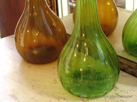 Antig&uuml;edades: ANTIGUAS BOTELLAS DE CRISTAL SOPLADO - Foto 3