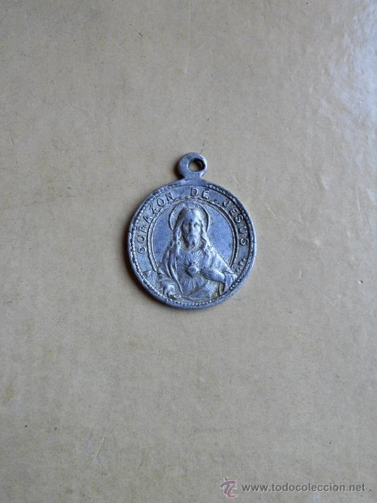 Antig&uuml;edades: MEDALLA CORAZON DE JESUS - N&ordf; S&ordf; DEL CARMEN - Foto 1