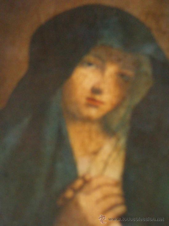 Antig&uuml;edades: LAMINA SORE MADERA DE DOLOROSA - Foto 3