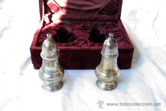 Antig&uuml;edades: Preciosos especieros de plater con estuche - Foto 1