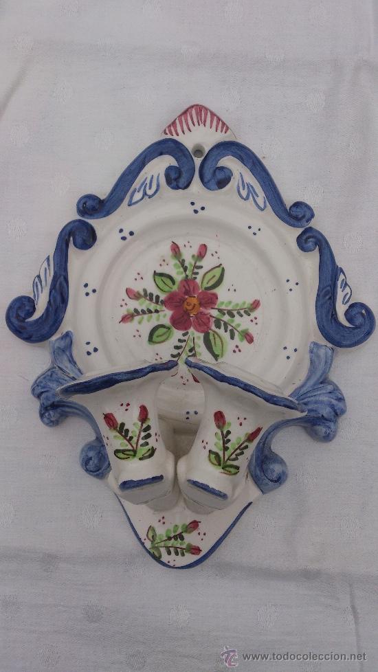 Antig&uuml;edades: CANDELABRO DE CER&Aacute;MICA - Foto 1