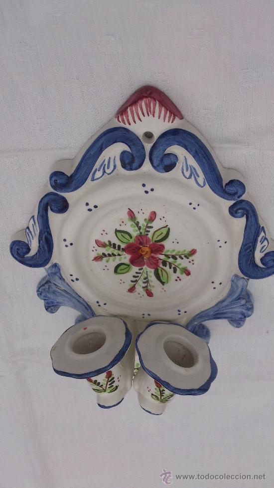 Antig&uuml;edades: CANDELABRO DE CER&Aacute;MICA - Foto 2