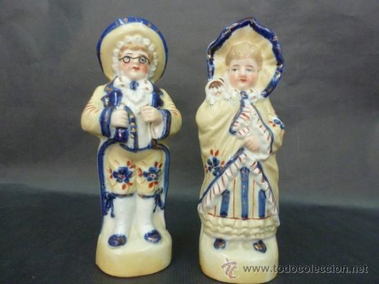 Antig&uuml;edades: PAREJA DE FIGURAS DE PORCELANA - Foto 2