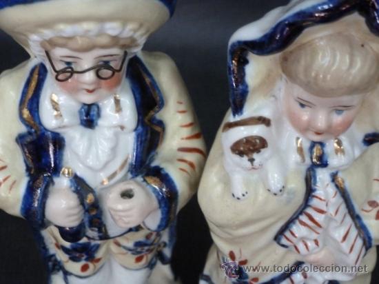 Antig&uuml;edades: PAREJA DE FIGURAS DE PORCELANA - Foto 6