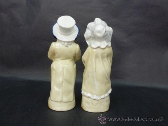 Antig&uuml;edades: PAREJA DE FIGURAS DE PORCELANA - Foto 3