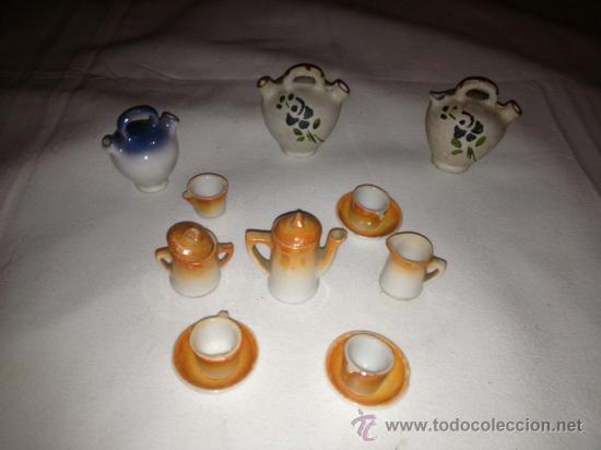 Antiques: JUEGO DE CAFE DECORATIVO, EN MINIATURA. !!PRECIOSO!!