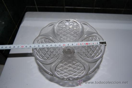 Antig&uuml;edades: Frutero de cristal prensado - Foto 4