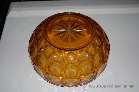 Antig&uuml;edades: Antigua Ponchera en cristal ambar - Foto 3