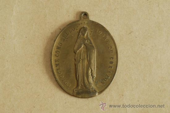 Antig&uuml;edades: Medalla de la Virgen. - Foto 1