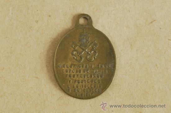 Antig&uuml;edades: Medalla de San Jos&eacute;. - Foto 2