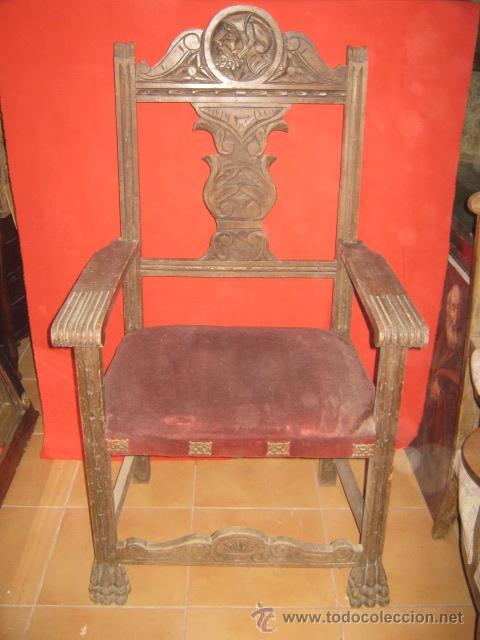 Antig&uuml;edades: Sill&oacute;n castellano para restaurar. - Foto 1