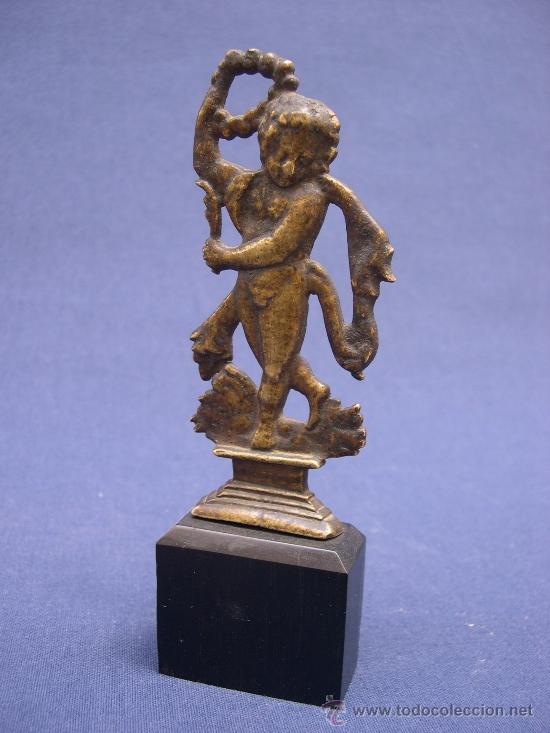 Antig&uuml;edades: Figura Apolo en bronce S.XVII - Foto 3