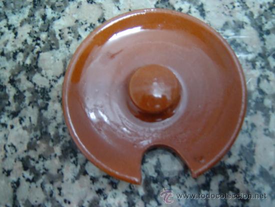 Antig&uuml;edades: TAPA DE OLLA DE CERAMICA. 12 CMS DIAMETRO - Foto 1