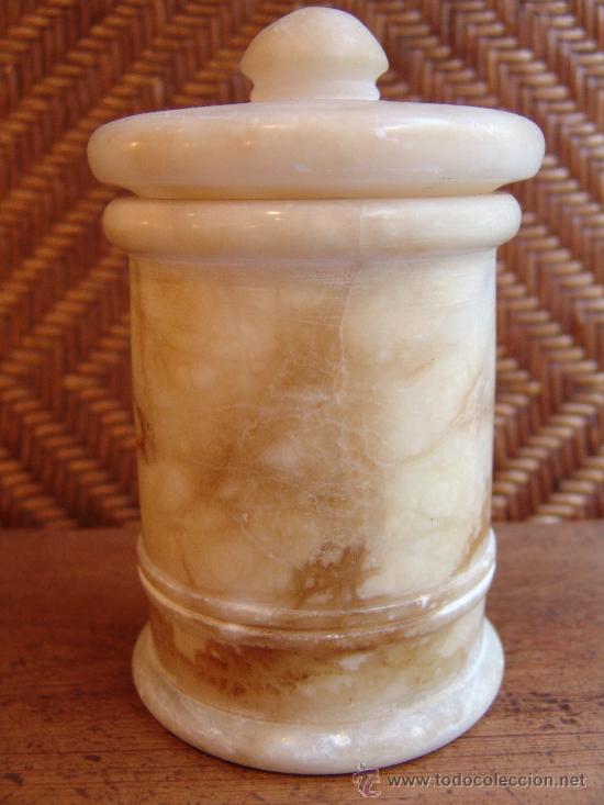 Antig&uuml;edades: ANTIGUO TARRO DE M&Aacute;RMOL CON TAPA - Foto 2
