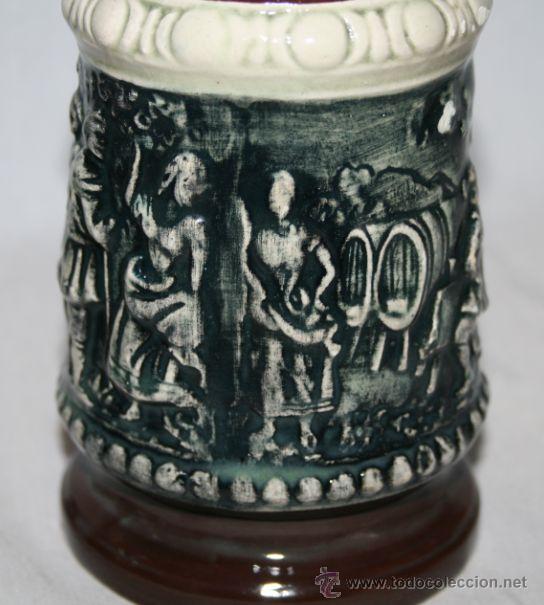 Antig&uuml;edades: 2 JARRAS ANTIGUAS ESMALTADAS - 14 CM - Foto 2