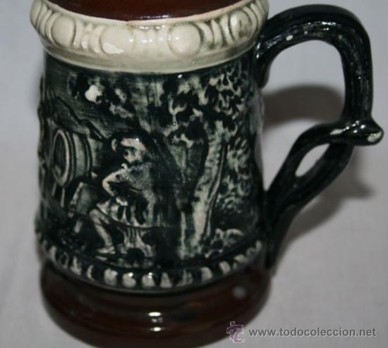 Antig&uuml;edades: 2 JARRAS ANTIGUAS ESMALTADAS - 14 CM - Foto 4