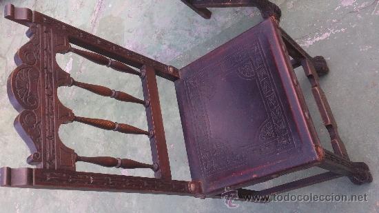 Antig&uuml;edades: LOTE 2 SILLAS RENACIMIENTO - Foto 2