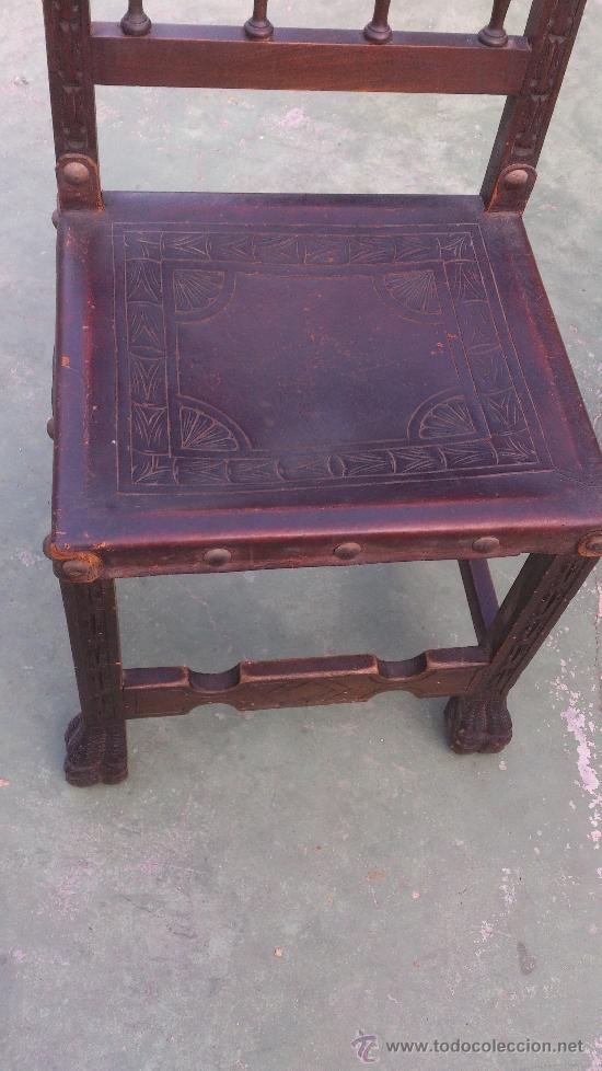 Antig&uuml;edades: LOTE 2 SILLAS RENACIMIENTO - Foto 3