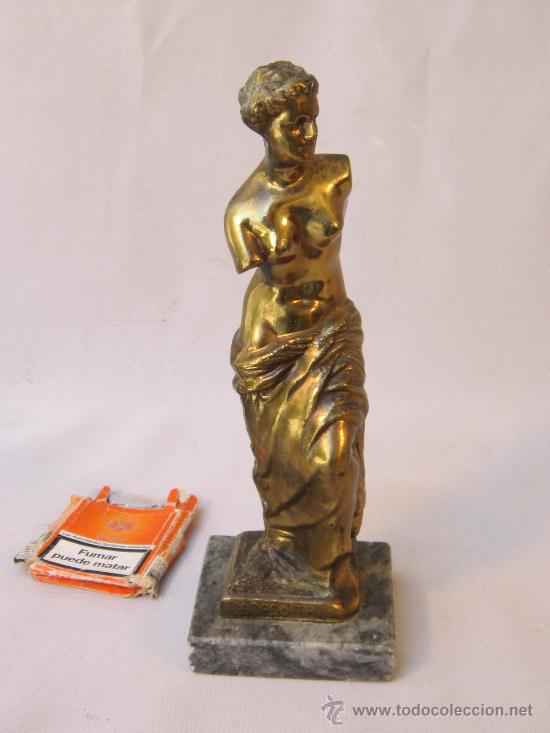Antiques: FIGURA EN RESINA Y BRONCE AOPOALTH (afrodita)